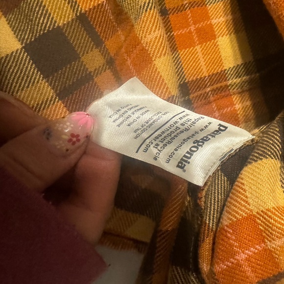 Patagonia Organic Cotton Shirt Button Pockets Buttonup Cottage Plaid Sz S - Picture 6 of 7